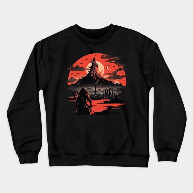 japan Mordor Crewneck Sweatshirt by Trontee